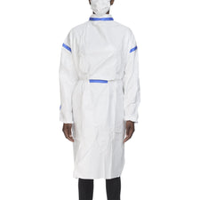 Chemotherapy Procedure Gown One Size Fits Most White Sterile ASTM F739-12 Disposable