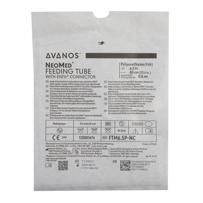Nasogastric Feeding Tube NeoMed® 6.5 Fr. 60 cm Tube Polyurethane Sterile