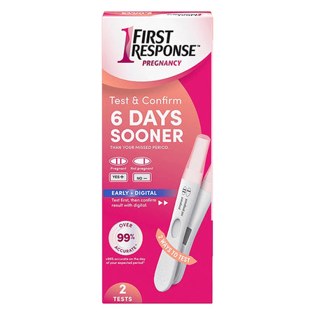 Church and Dwight 2260090125 First Response hCG Pregnancy Home Device Reproductive Health Test Kit