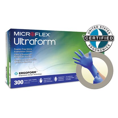 Ultraform® Nitrile Exam Glove, Extra-Small, Blue