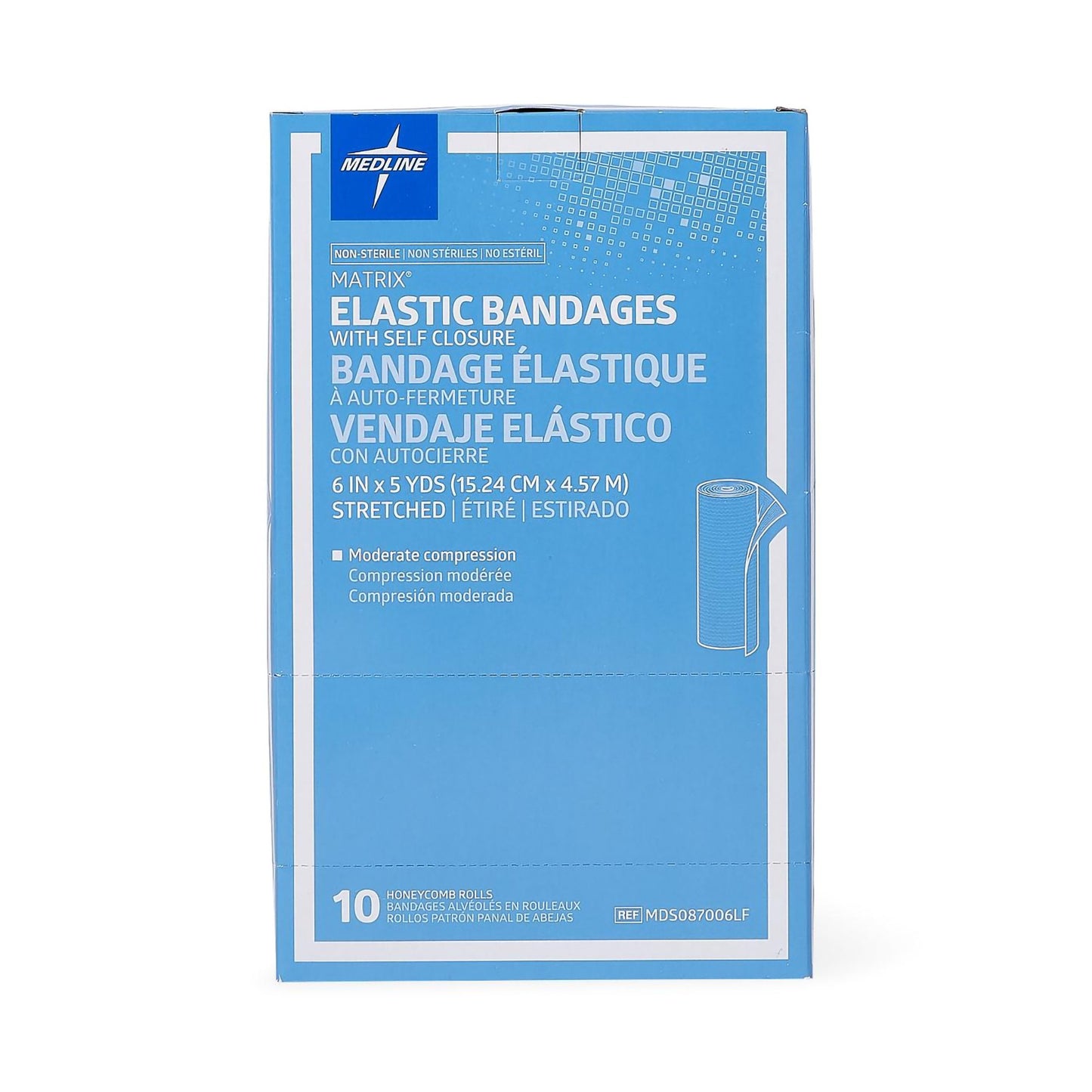Matrix Double Hook and Loop Closure Elastic Bandage, 6 Inch x 5 Yard