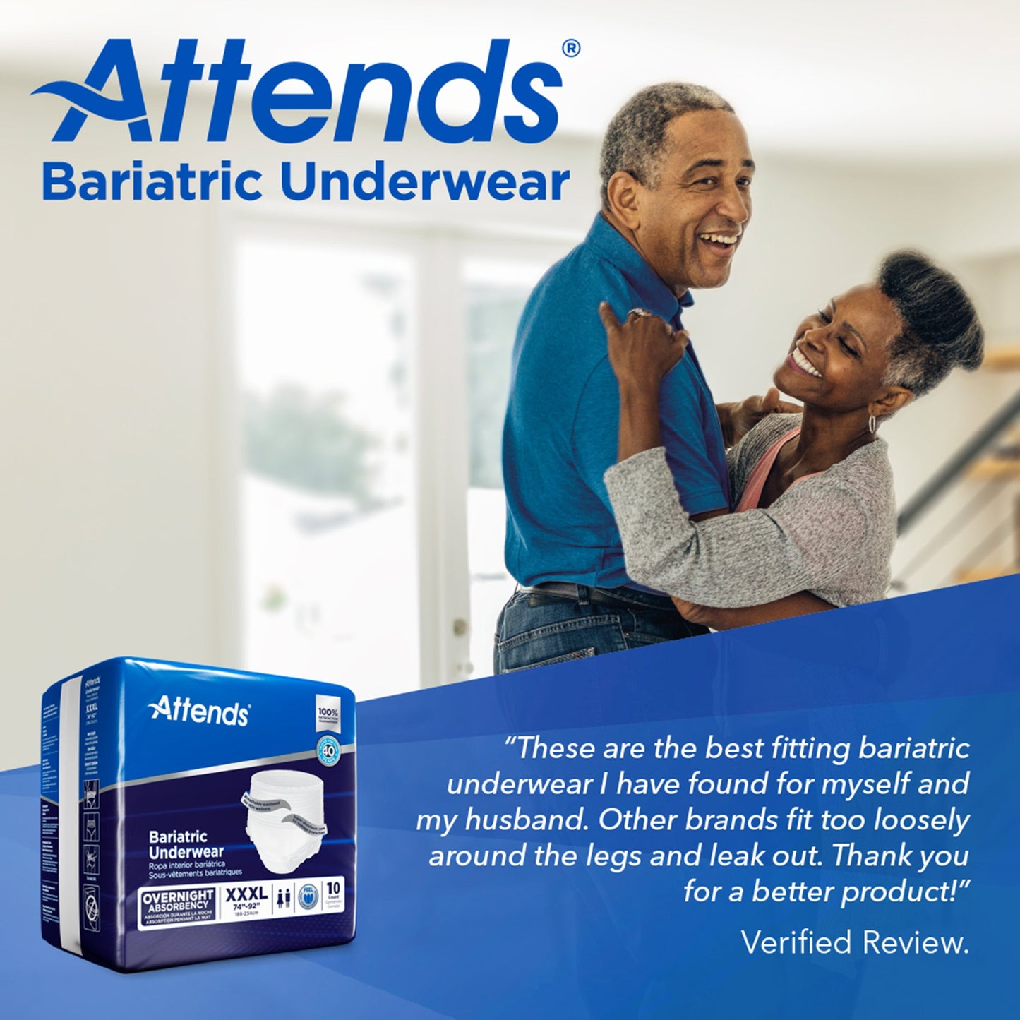 Attends® Bariatric Ultimate Absorbent Underwear, 3X-Large