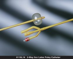 Bard 0119L18 Lubricath Foley Catheter, 18 Fr.