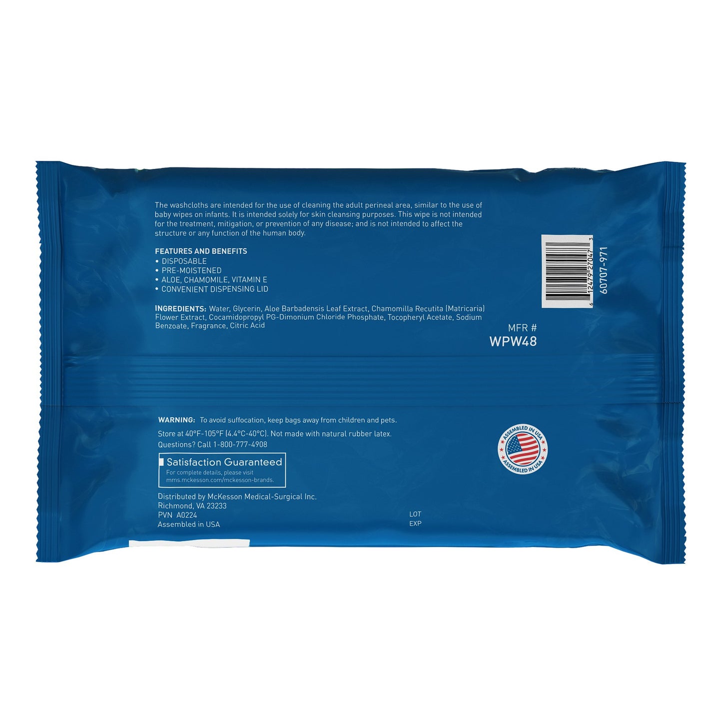 McKesson Fresh Scent Washcloths, 96 ct. by McKesson Brand product image - view 2