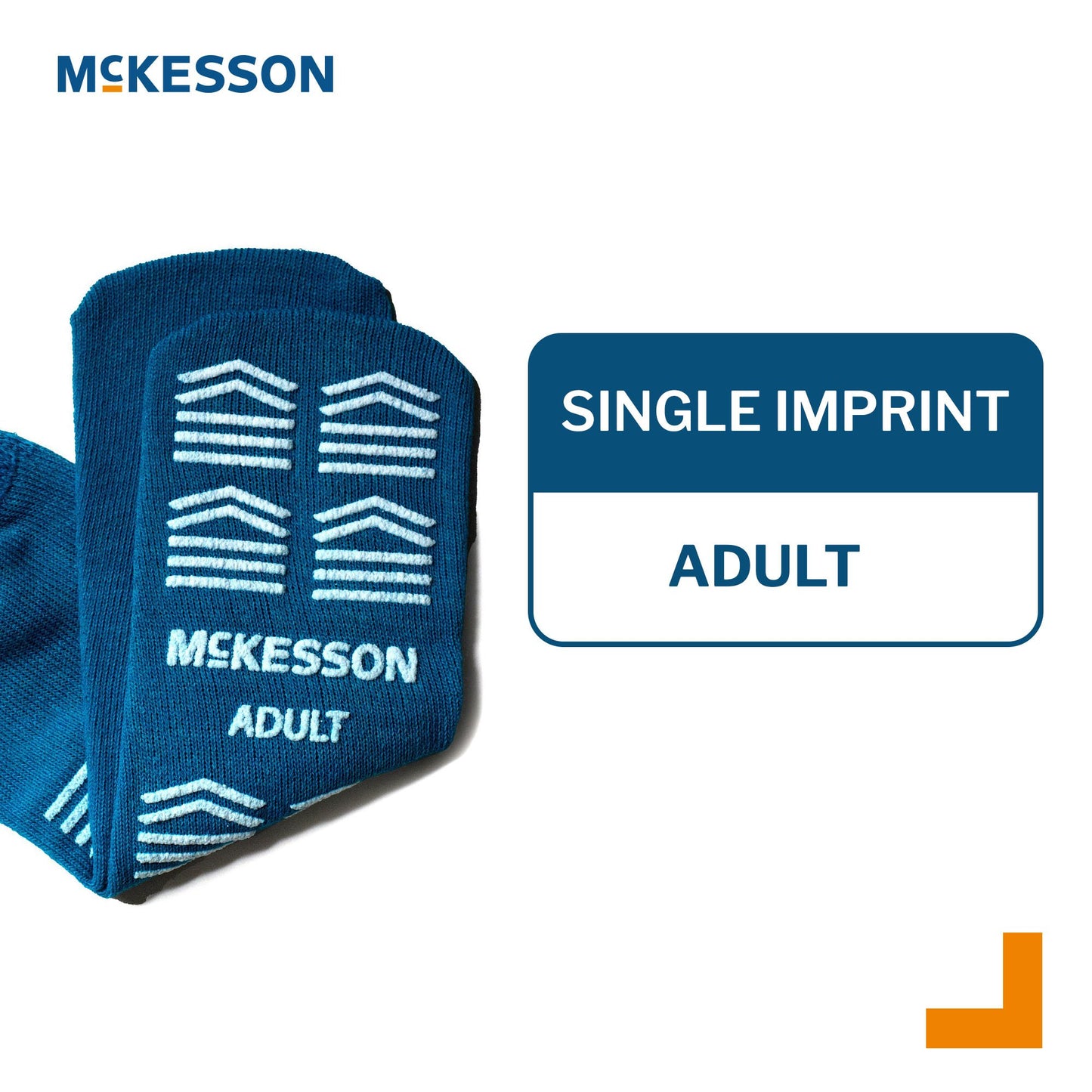 Slipper Socks McKesson Unisex Adult Large Double Tread Single Patient Use Teal