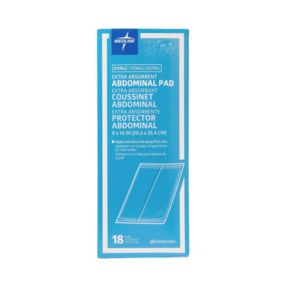 Medline Sterile Abdominal Pad, 8 x 10 Inch