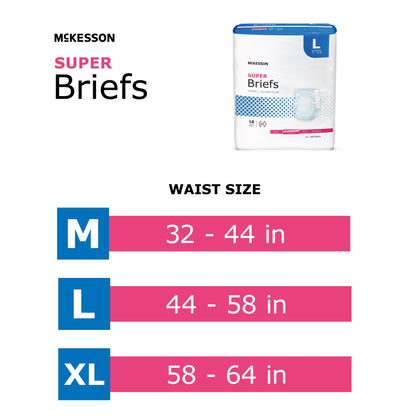 McKesson Super Moderate Absorbency Incontinence Briefs, Extra Large