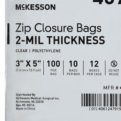 McKesson Zip Closure Bag, 3 x 5 in.