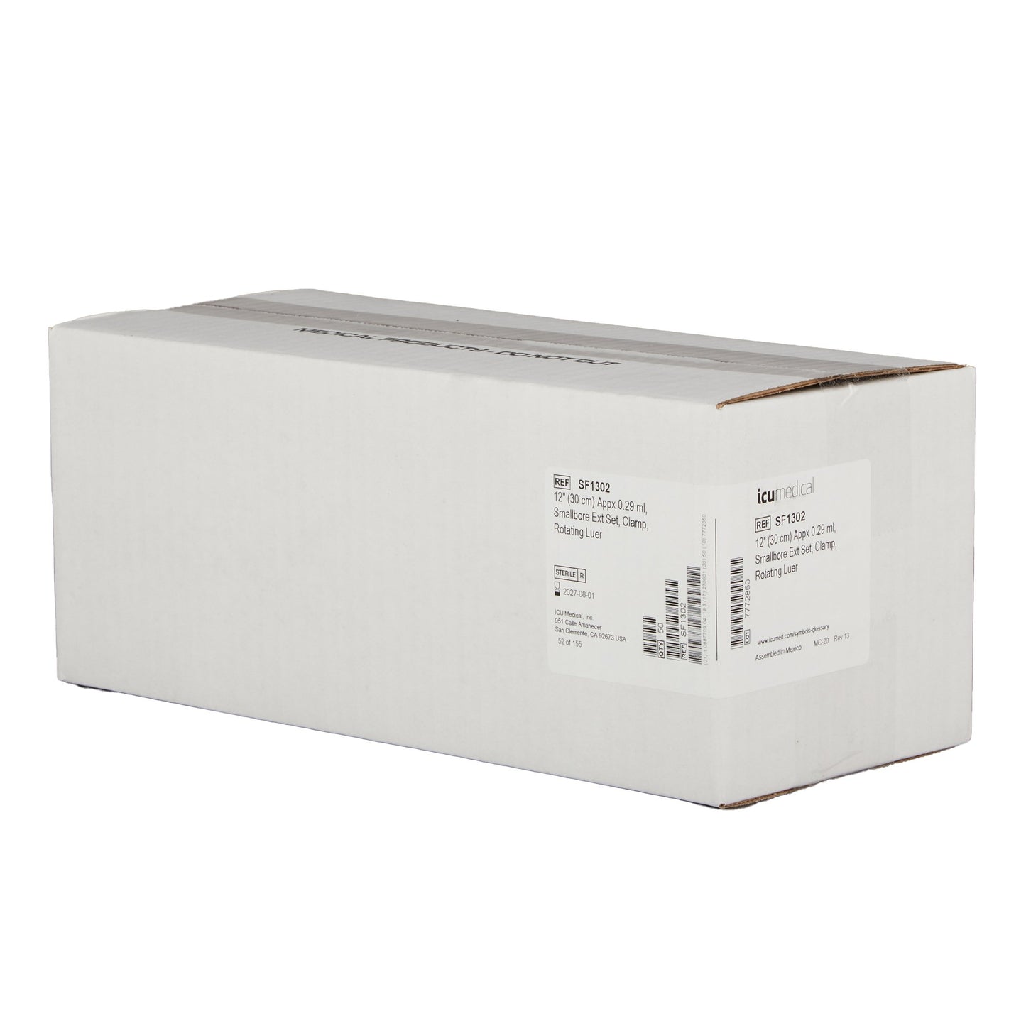 IV Extension Set ICU Small Bore 12 Inch Tubing