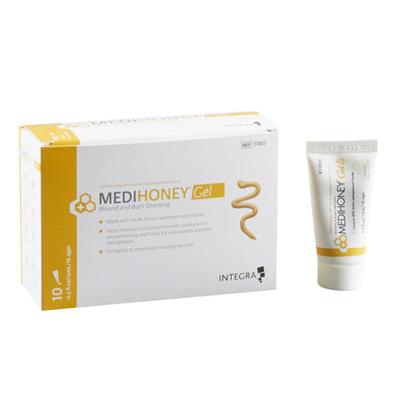 Medihoney gel medical grade manuka honey dressing 0.5 ounce tubes box reorder number 31805