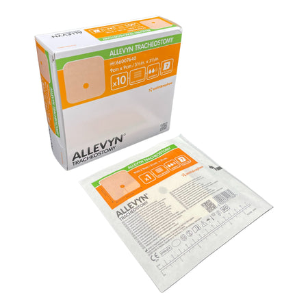 Smith & Nephew 66007640 Allevyn Tracheostomy Nonadhesive Foam Dressing, 3.5 x 3.5 Inch