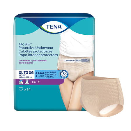 Essity 1135409 Tena ProSkin Maximum Absorbent Underwear for Women, Extra Large