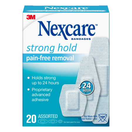3M SSB-20A Nexcare Sensitive Skin White Adhesive Strip, Assorted Sizes