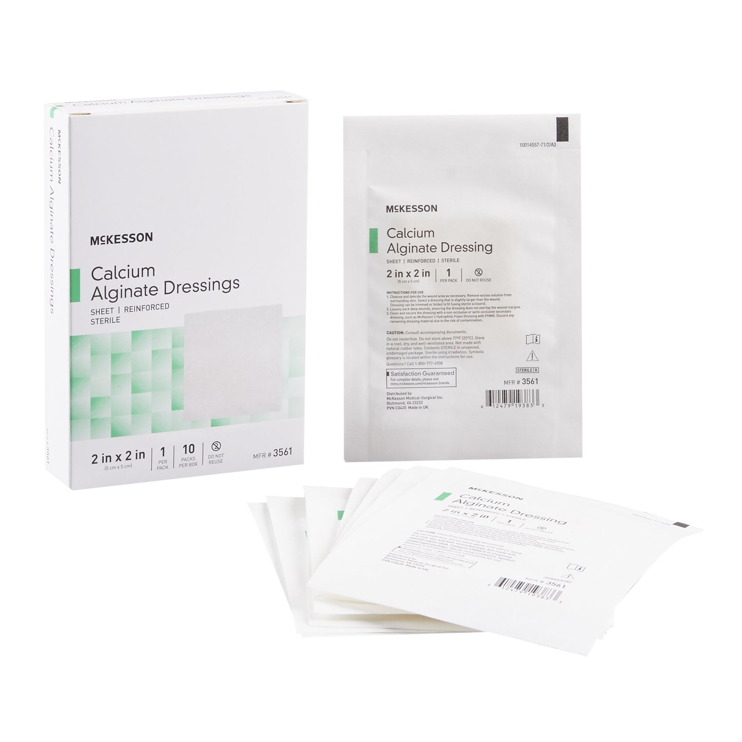 McKesson Alginate Dressing, 2 x 2 Inch