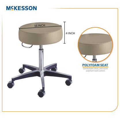 McKesson Round Pneumatic Exam Stool, Clamshell