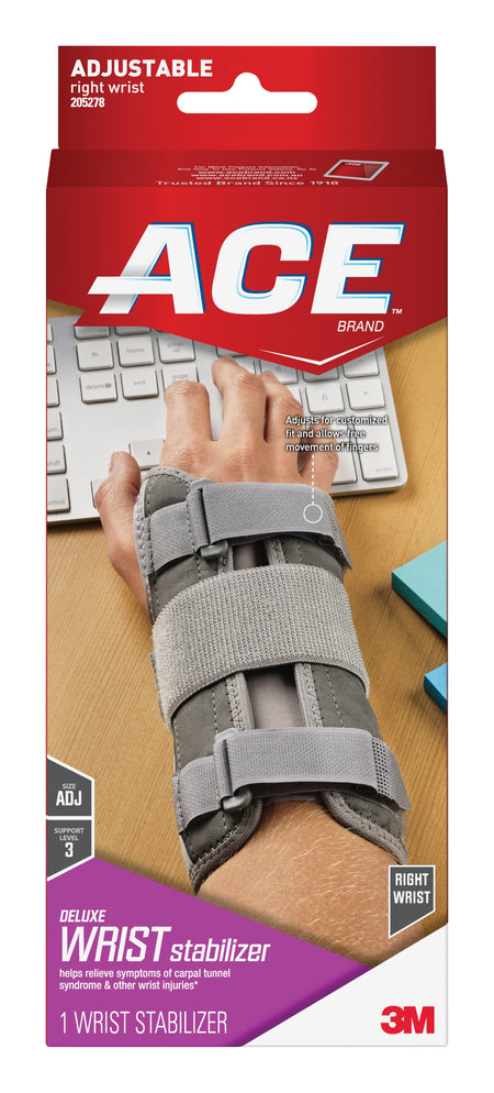 3M 205278 Ace Right Wrist Brace, One Size Fits Most