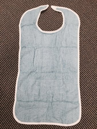 Lew Jan Textile V91-1830BL Reusable Adult Bib, Blue, Hook and Loop Closure