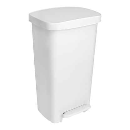 Trash Can McKesson 52 Quart / 13 gal. White Plastic Rectangular