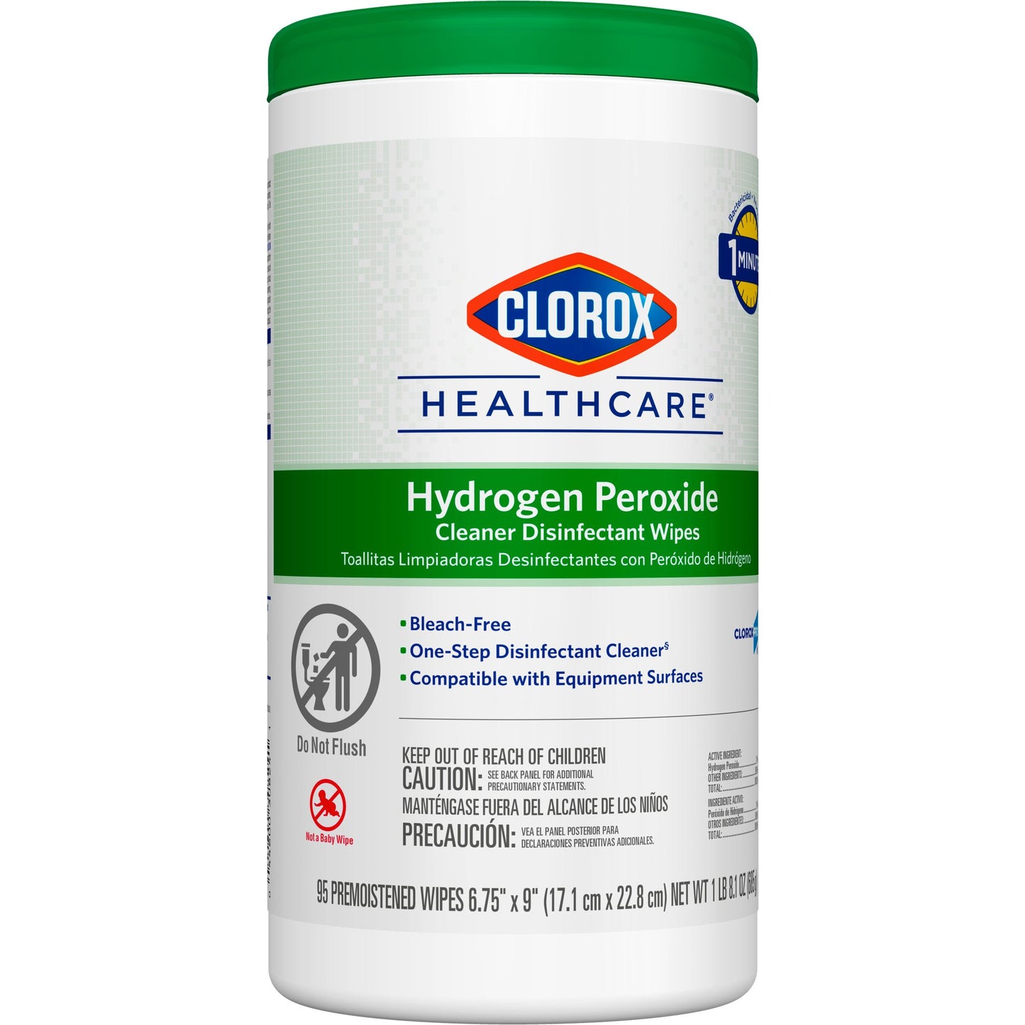 Clorox Healthcare® Hydrogen Peroxide Cleaner Disinfectant Wipes, Canister
