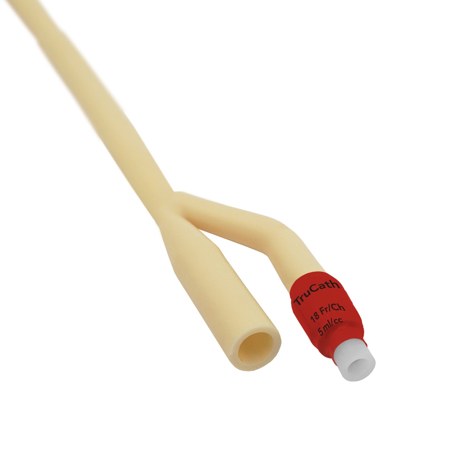 Foley Catheter TruCath® 2-Way Standard Tip 5 mL Balloon 18 Fr. Silicone Elastomer Coated Latex