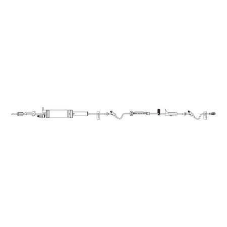 IV Pump Set Infusomat® Space® Pump 1 Port 15 Drops / mL Drip Rate 15 Micron Filter 120 Inch Tubing Solution