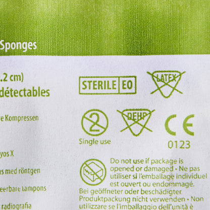 Visitec™ Sterile USP Type VII X-Ray Detectable Gauze Sponge, 4 x 4 Inch, 16-Ply