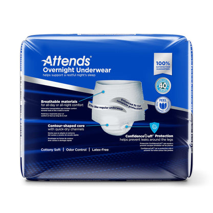 Attends® Overnight Underwear with Extended Wear Protection, Large