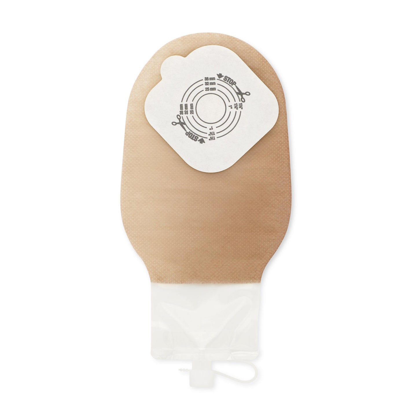 Pouchkins™ One-Piece Transparent Urostomy Pouch, Cut to fit up to 38 mm