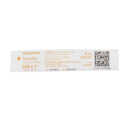 McKesson Hypodermic Needle, 25 Gauge, 1 Inch