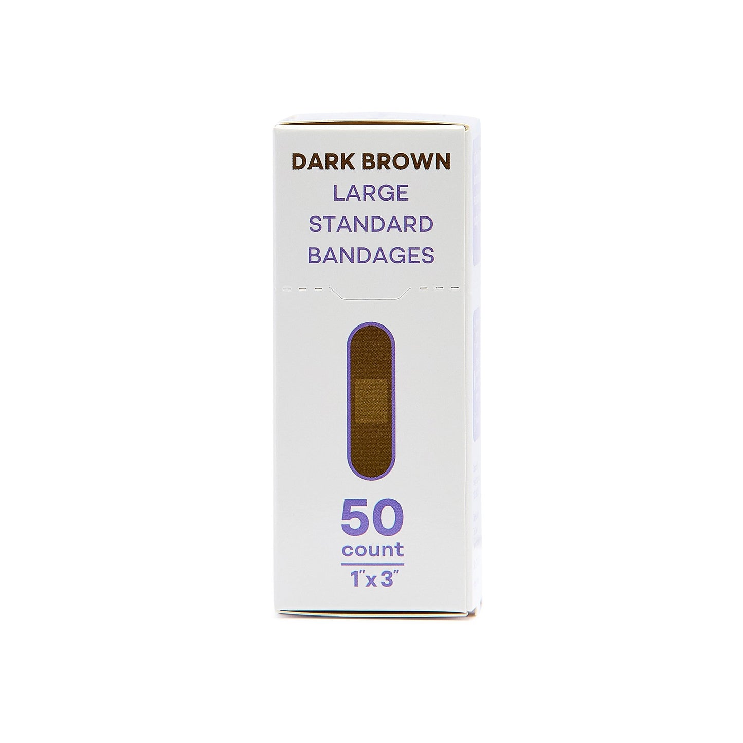 Tru-Colour Skin Tone Shade Fabric Bandage Adhesive Strip, Dark Brown, 1 x 3 Inch