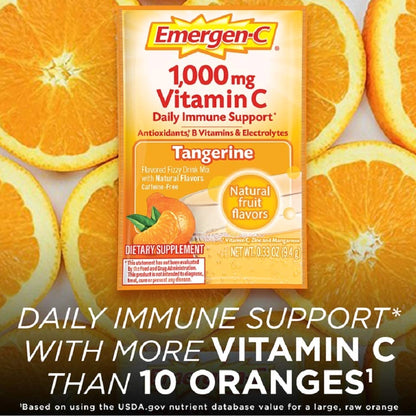 Emergen-C® Vitamin C Daily Immune Support Drink Mix, Super Tangerine Flavor