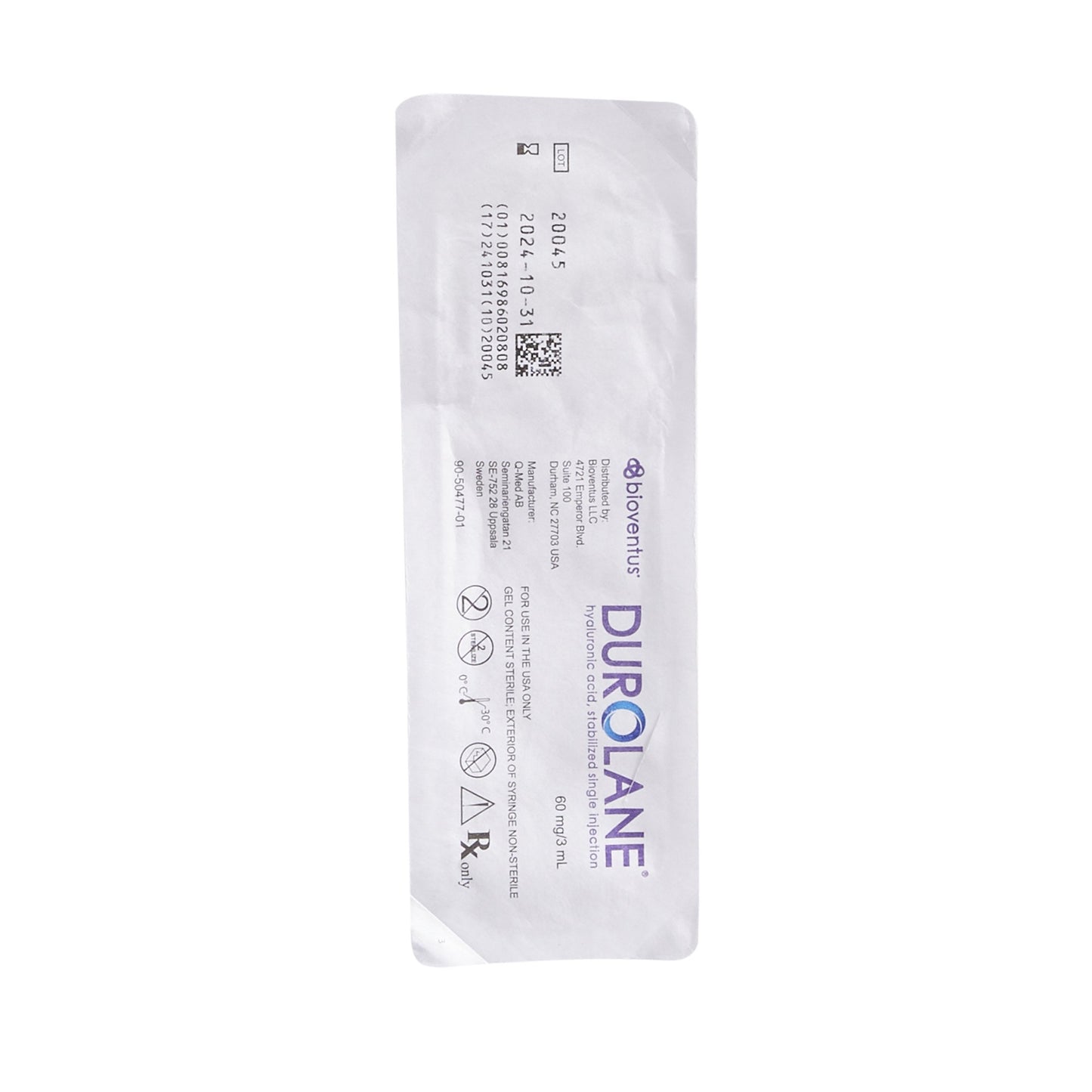 DUROLANE® Hyaluronic Acid 60 mg Injection 3 mL