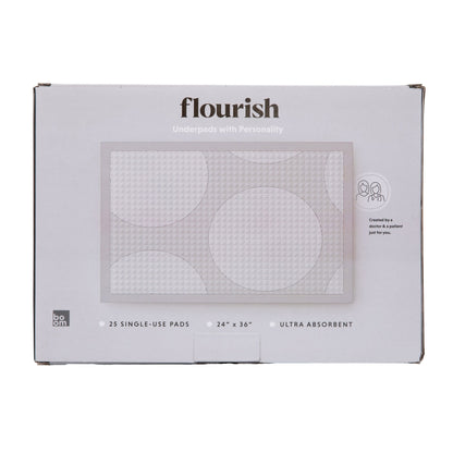 Boom Home Medical Flourish Ultra Absorbent Underpads, Dove Gray