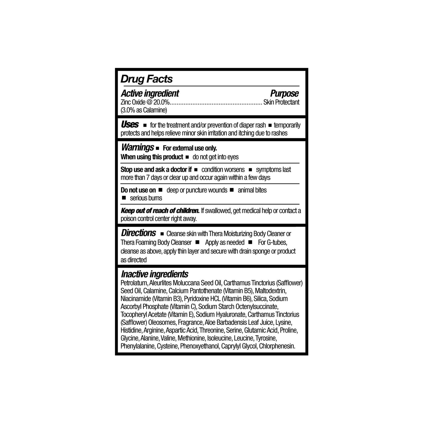Thera Calazinc Body Shield Skin Protectant, 4 grams