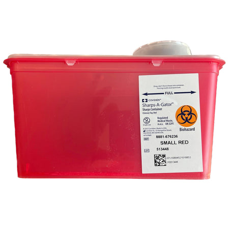 Cardinal 163401 Monoject Multi-purpose Sharps Container, 1 Gallon, 7 x 6¾ x 10½ Inch