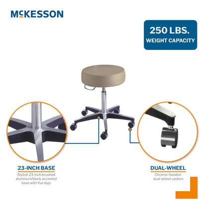 McKesson Round Pneumatic Exam Stool, Clamshell