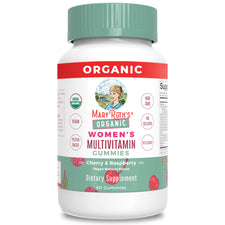 Multivitamin Supplement Mary Ruth's® Organic Women's Vitamin A / C / D / E 450 mcg - 20 mg - 6 mcg - 7 mg Strength Gummie 60 Per Bottle Strawberry Flavor