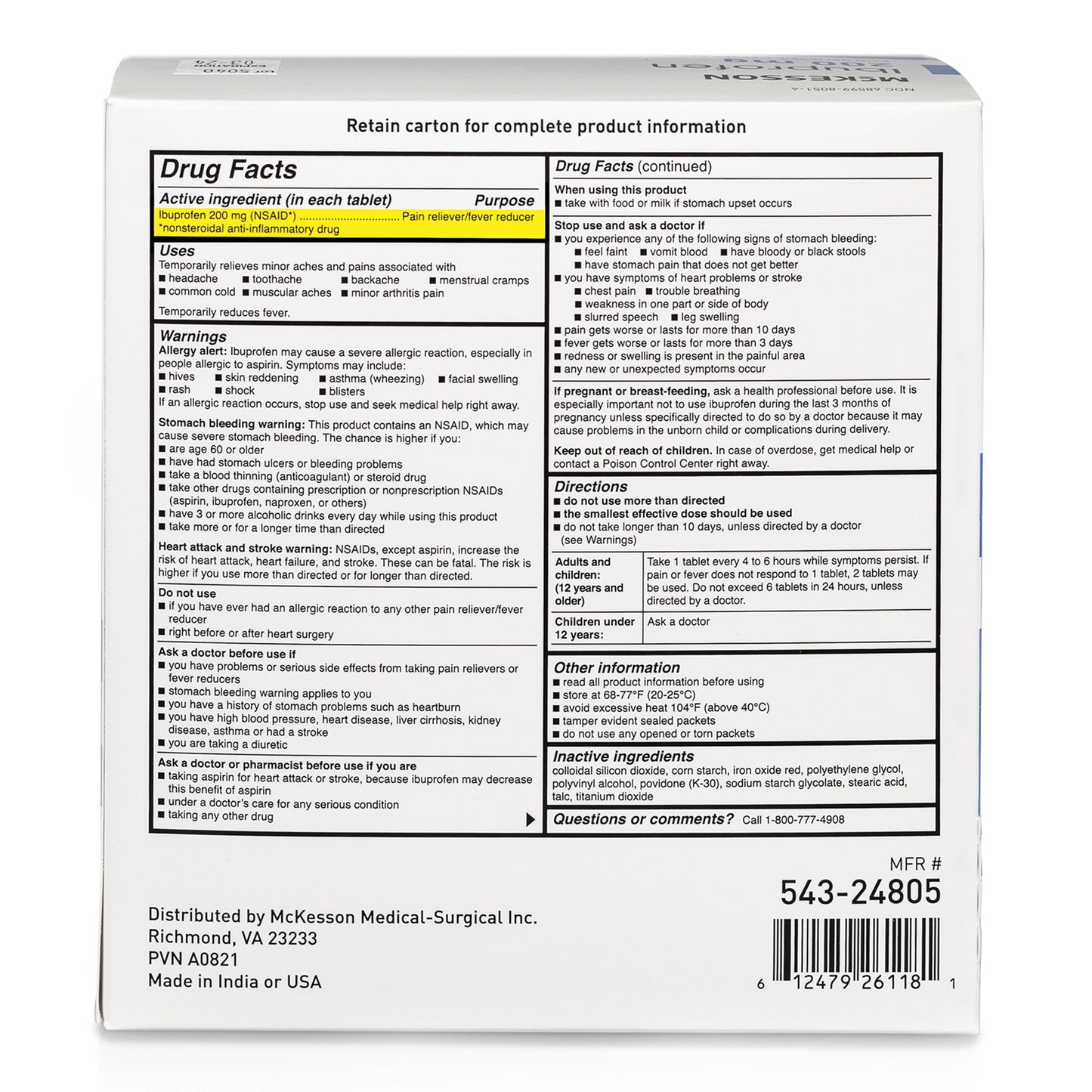 McKesson Ibuprofen Pain Relief