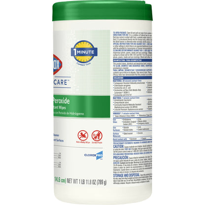 Clorox Healthcare® Hydrogen Peroxide Cleaner Disinfectant Wipes, Canister