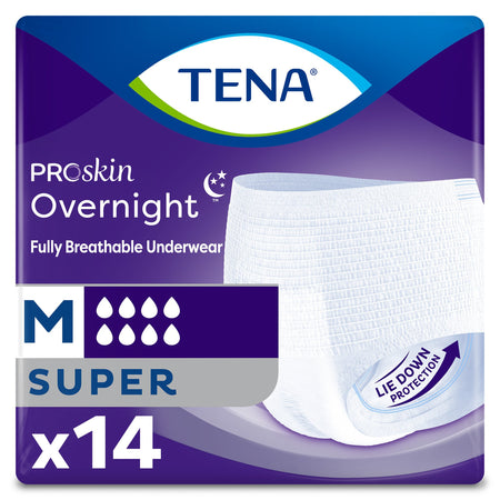 Essity 72235 Tena ProSkin Overnight Super Fully Breathable Underwear, Medium