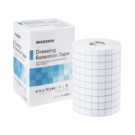 McKesson 16-4804 Nonwoven Fabric Dressing Retention Tape, 4 Inch x 10 Yard