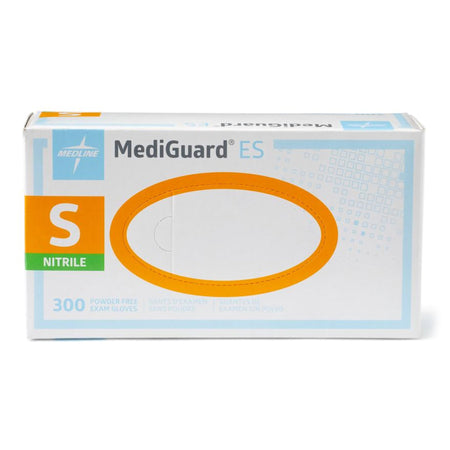 Medline MG3001 MediGuard ES Nitrile Exam Glove, Small, Blue