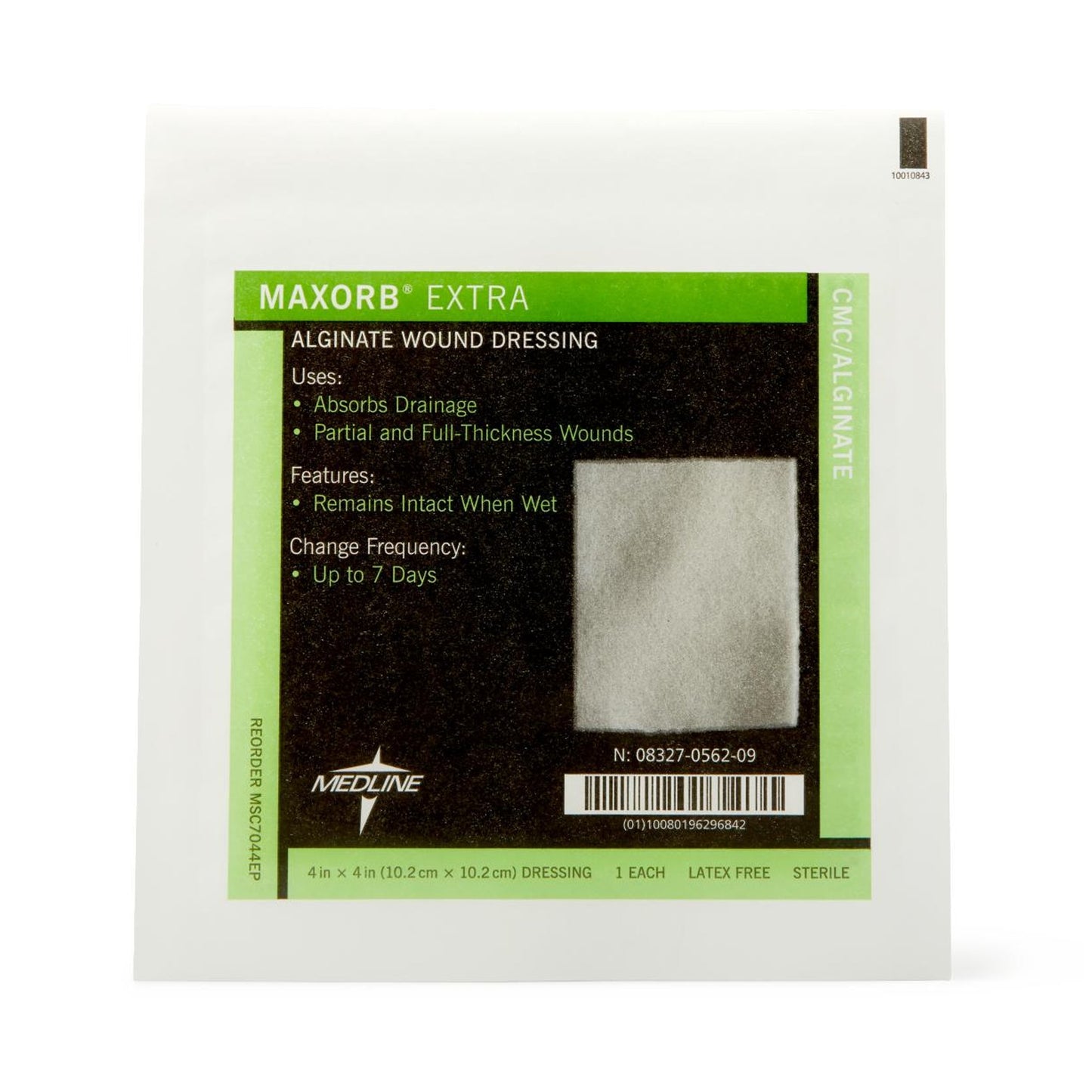Maxorb® Extra Calcium Alginate Dressing, 4 x 4 Inch