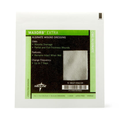 Maxorb® Extra Calcium Alginate Dressing, 4 x 4 Inch