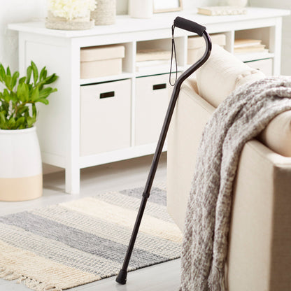 McKesson Black Aluminum Offset Cane, 30 – 39 Inch Height