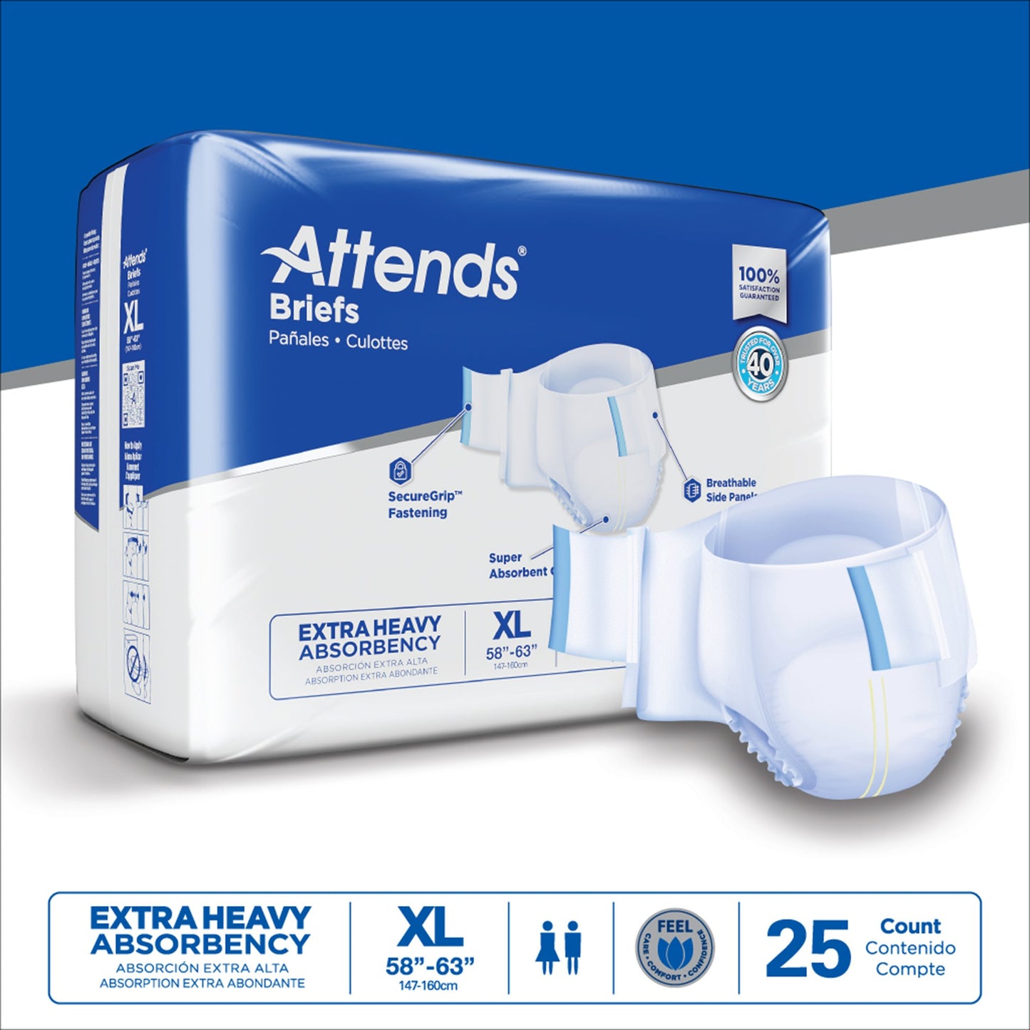 Attends® Extra Heavy Absorbency Briefs, X-Large