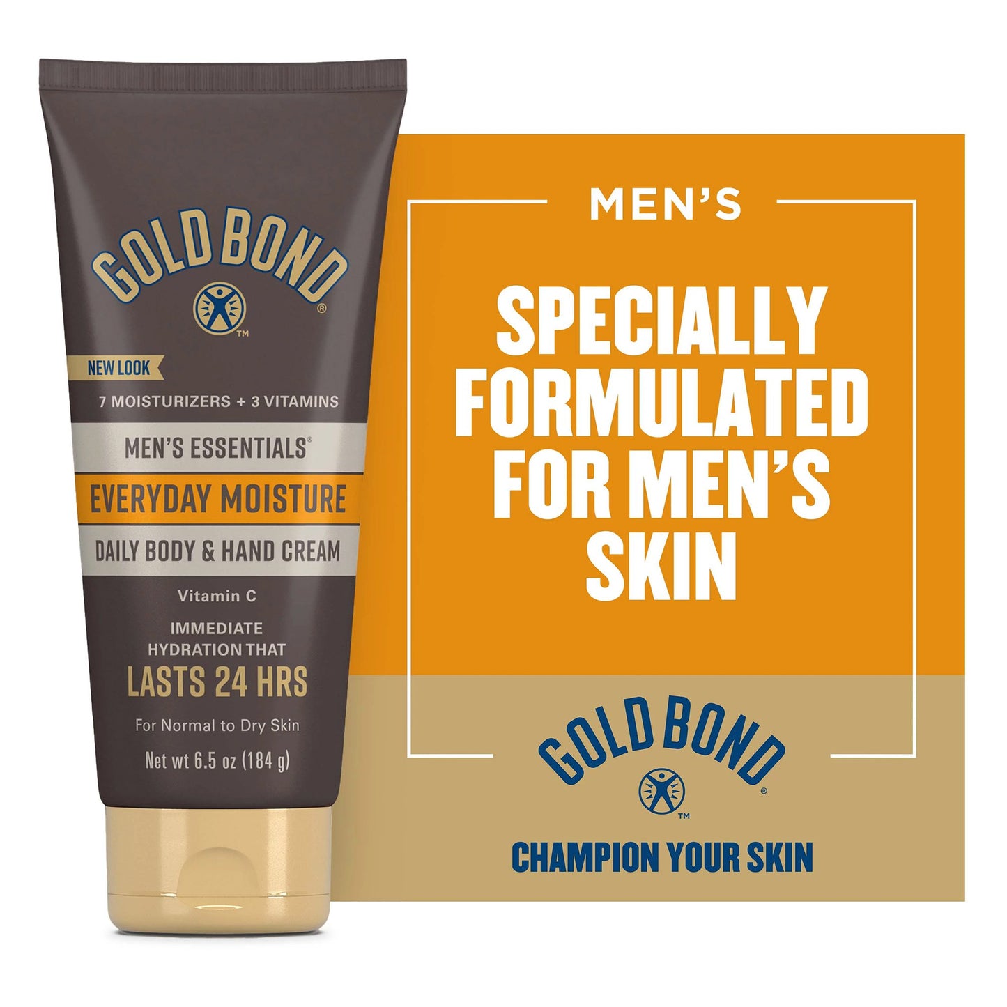 Hand and Body Moisturizer Gold Bond® Men's Essentials Everyday Moisture 6.5 oz. Tube Scented Cream