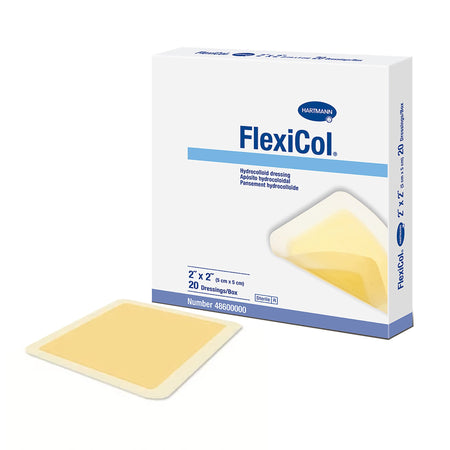 Hartmann 48600000 FlexiCol Hydrocolloid Dressing, 2 x 2 Inch