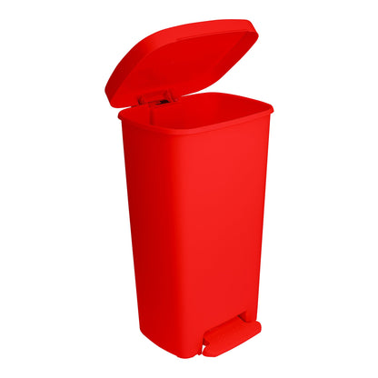 Trash Can McKesson 52 Quart / 13 gal. Red Plastic Rectangular