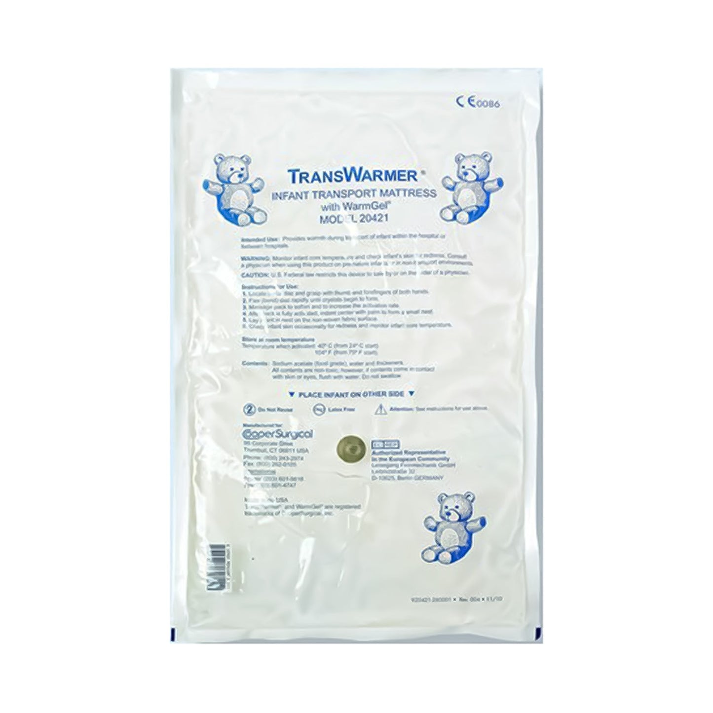 TransWarmer® Infant Transport Mattress with WarmGel®, 10 x 16 Inch